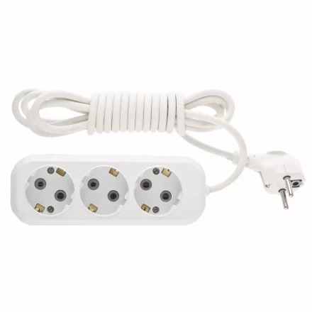 Удлинитель бытовой серия УХз-10-303 с заземлением 3м 3 розетки 10A DENZEL 95966 купить в Нефтеюганске