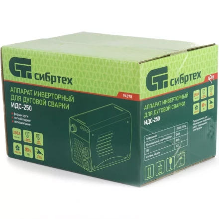 Аппарат инверторный дуговой сварки СИБРТЕХ ИДС-250 94378 купить в Нефтеюганске