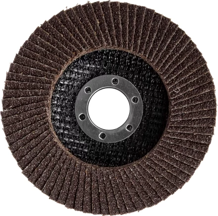 Круг шлифовальный ЗУБР &quot;ЭКСПЕРТ&quot; лепестковый торцевой, тип КЛТ 1, зерно-электрокорунд нормальный, P40, 125х22,2мм 36591-125-40 купить в Нефтеюганске