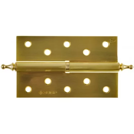 Петля дверная разъемная ЗУБР &quot;ЭКСПЕРТ&quot;, 1 подшипник, цвет мат. латунь (SB), левая, с крепежом, 125х75х2,5мм,2шт 37605-125-3L купить в Нефтеюганске