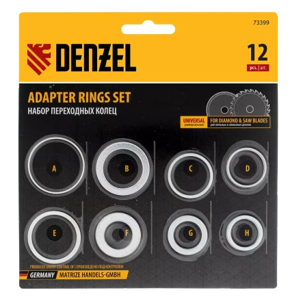 Кольца переходные 32х30, 30х25,4, 25,4х22.2, 22.2х20, 20х16, 30х22.2, 25.4х16, 22.2х16 мм. Denzel 73399 купить в Нефтеюганске