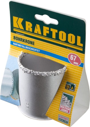 Коронка KRAFTOOL кольцевая с напылением из карбида вольфрама, 67мм 33401-67_z01 купить в Нефтеюганске