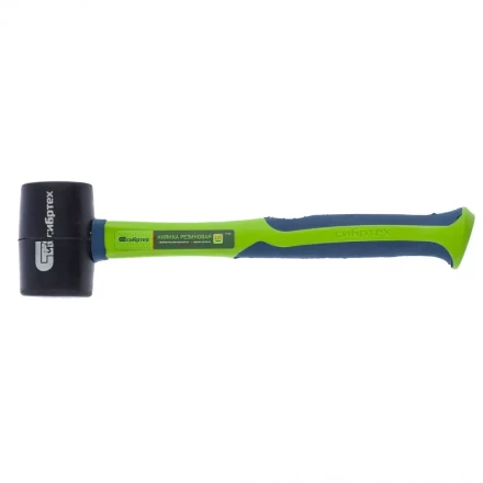 Киянка резиновая 225г черная резина с фибергласовой рукояткой СИБРТЕХ артикул 11163 купить в Нефтеюганске