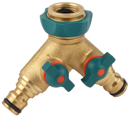 Распределитель RACO &quot;Profi-Plus&quot; двухканальный, латунный с покрытием TPR, 1/2&quot; х 3/4&quot; 4244-55132B купить в Нефтеюганске