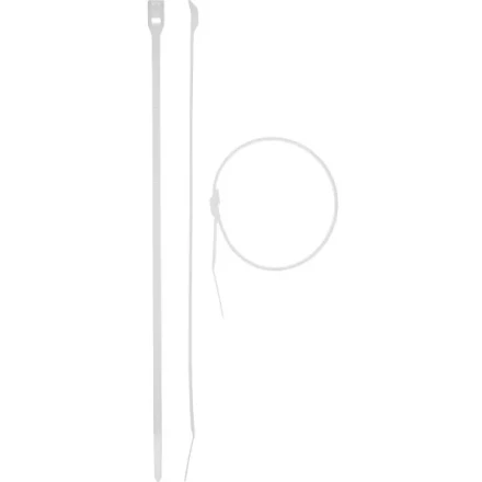 Кабельные стяжки белые КОБРА, с плоским замком, 4.6 х 370 мм, 25 шт, нейлоновые, ЗУБР 30930-46-370 купить в Нефтеюганске