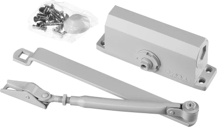 Доводчик дверной ЗУБР &quot;ПРОФЕССИОНАЛ&quot; для дверей массой до 40 кг цвет белый 37911-50 купить в Нефтеюганске