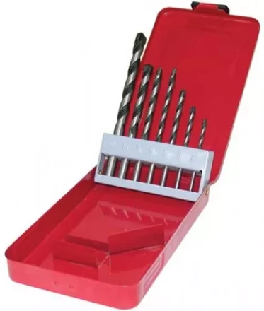 Набор сверл для бетона Ф4-12 мм 7 штук металлический футляр 9362 купить в Нефтеюганске