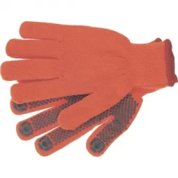 Перчатки вязаные полиакрилонитрильные плюшевого переплет.,ПВХ "точка", 10 кл.,58гр СИБРТЕХ Россия 67768