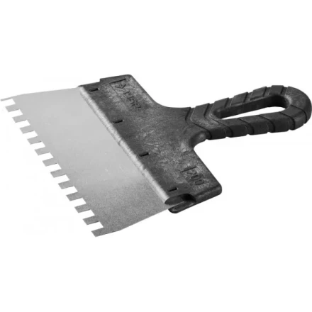 Шпатель ЗУБР &quot;МАСТЕР&quot; ФАСАДНЫЙ, нержавеющее полотно, 200мм, зуб 8х8мм 10078-20-08 купить в Нефтеюганске