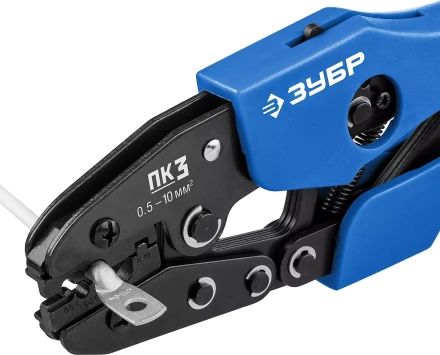 ЗУБР ПК-3, 0.5 - 10 мм2, пресс-клещи для медных наконечников и гильз, Профессионал(45456-3) купить в Нефтеюганске
