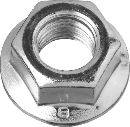 Гайка ЗУБР &quot;МАСТЕР&quot; DIN 6923 с фланцем, класс прочности 8, оцинкованная,  M16, 5кг 303630-16 купить в Нефтеюганске