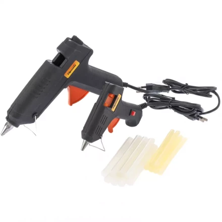 Набор клеевых пистолетов в кейсе 7/11 мм 20/100 Вт 3/8 г./мин. выключатель SPARTA 93038 купить в Нефтеюганске