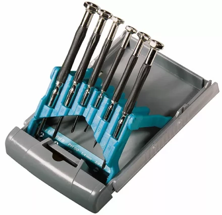 Набор отверток для точной механики CrMo метал.обрезин. рукоятки  6шт. бокс - трансформер  GROSS 13346 купить в Нефтеюганске