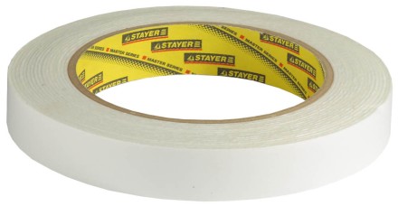 Двухсторонняя клейкая лента на вспененной основе, STAYER Professional 12231-19-05, белая, 19мм х 5м 12231-19-05 купить в Нефтеюганске