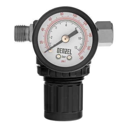 Регулятор давления с манометром Denzel R1500, 12 бар, 1/4&quot;, 57491 купить в Нефтеюганске