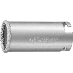 Коронка STAYER "PROFESSIONAL" кольцевая с карбидно-вольфрамовой крошкой, d=33мм 33345-33