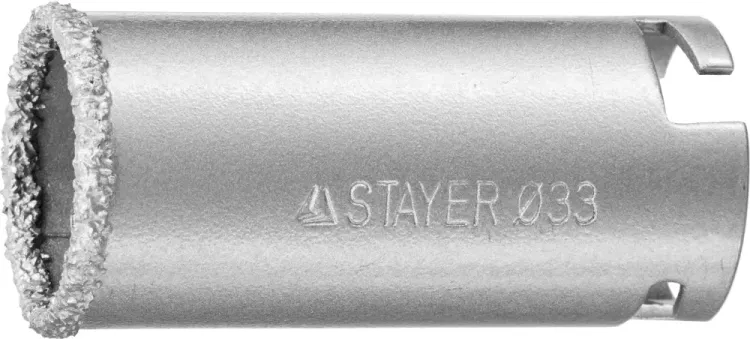 Коронка STAYER "PROFESSIONAL" кольцевая с карбидно-вольфрамовой крошкой, d=33мм 33345-33 купить в Нефтеюганске