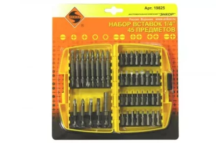 Набор вставок 1/4 45 предметов Энкор 19825 купить в Нефтеюганске