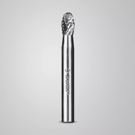 Зубр Твердосплавная борфреза E - овал, 6 х 10 мм, радиус 2.5 мм (28804-6-10) купить в Нефтеюганске