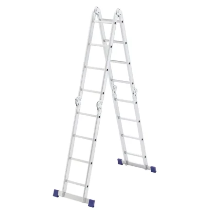 Лестница алюминиевая шарнирная 4х4 ступени Сибртех 97882 купить в Нефтеюганске