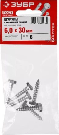 Шурупы ШДШ с шестигранной головкой (DIN 571) пакет серия МАСТЕР купить в Нефтеюганске