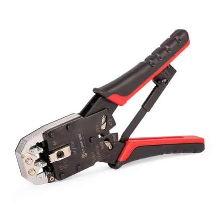 Кримпер многофункциональный КВТ HT-106E с 3 встроенными модулями для обжима RJ-45, RJ-12, RJ-11 (86603) купить в Нефтеюганске