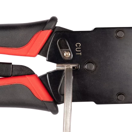 Кримпер многофункциональный КВТ HT-106E с 3 встроенными модулями для обжима RJ-45, RJ-12, RJ-11 (86603) купить в Нефтеюганске