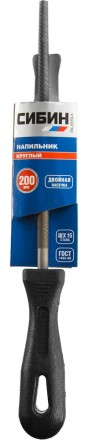 Напильник СИБИН круглый с пластиковой рукояткой, 200мм 16705-20 купить в Нефтеюганске