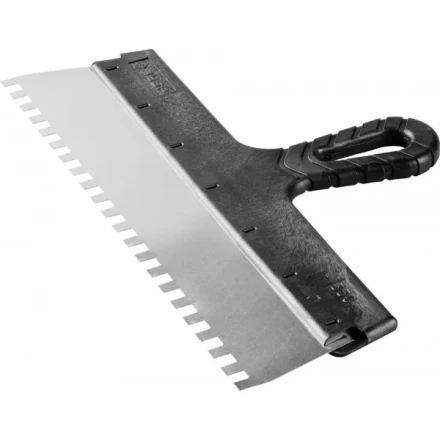 Шпатель ЗУБР "МАСТЕР" ФАСАДНЫЙ, нержавеющее полотно, 350мм, зуб 8х8мм 10078-35-08 купить в Нефтеюганске