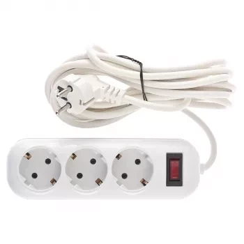 Удлинитель бытовой серия EF, с заземлением и выключателем, 3м, 3 розетки, 10A Stern 95771 купить в Нефтеюганске