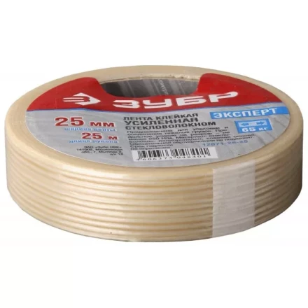 Лента ЗУБР &quot;ЭКСПЕРТ&quot; клеящая однонаправленная, усиленная стекловолокном, 19мм х 25м 12071-19-25 купить в Нефтеюганске