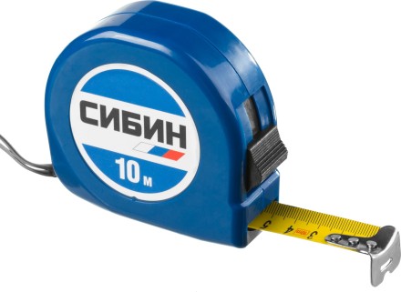 Рулетка СИБИН, пластиковый корпус, 10м/25мм 34020-10-25 купить в Нефтеюганске