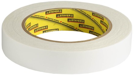 Двухсторонняя клейкая лента на вспененной основе, STAYER Professional 12231-25-05, белая, 25мм х 5м 12231-25-05 купить в Нефтеюганске