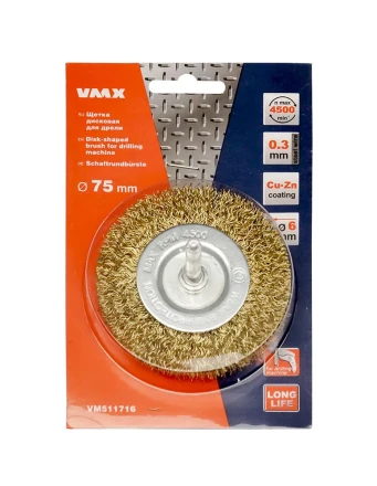 Щетка для дрели ф75 мм дисковая VMX 511716 купить в Нефтеюганске