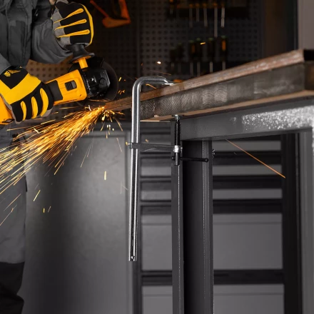 Струбцина F-образная Denzel, 80x300мм, кованая 20466 купить в Нефтеюганске