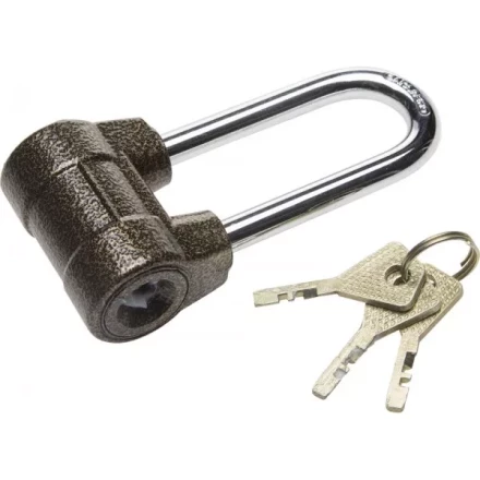 Замок навесной ЗУБР &quot;МАСТЕР&quot; облегченный, дисковый механизм секрета, ключ 7 PIN, удлиненная дужка d-10мм, 60мм 3720-4-01_z01 купить в Нефтеюганске