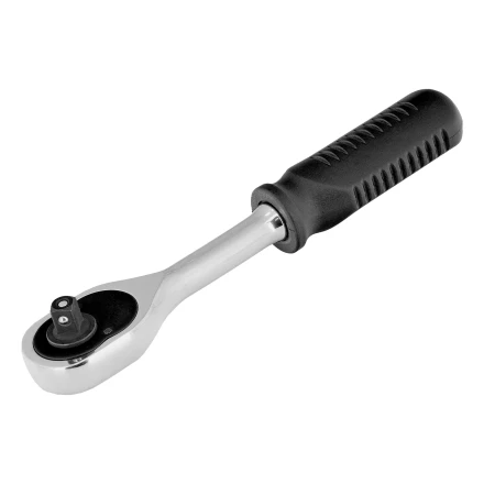 Ключ-трещотка 1/4&quot;, 45 зубьев, с быстрым сбросом, CrV, хром// Сибртех 14000 купить в Нефтеюганске