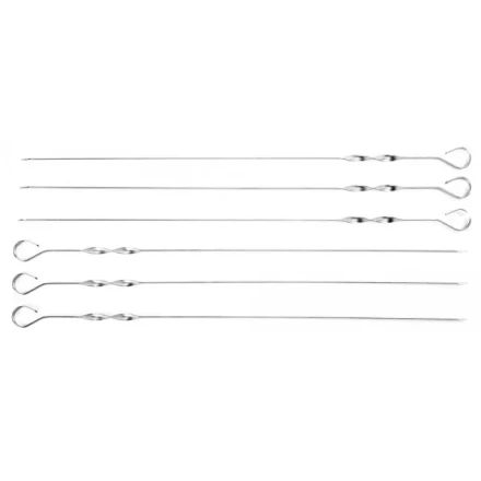 Шампуры KRAFTOOL "EXPERT" плоские, усиленные, нерж. сталь 2мм, длина 600мм, в блистере, 6шт 68331-60-H6 купить в Нефтеюганске