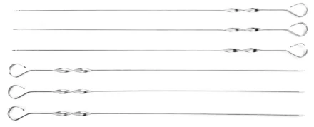 Шампуры KRAFTOOL "EXPERT" плоские, усиленные, нерж. сталь 2мм, длина 600мм, в блистере, 6шт 68331-60-H6 купить в Нефтеюганске