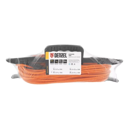 Удлинитель-шнур силовой Denzel Garden Series, б/з, ПВС, 20м, 1 розетка, 2 x 1 мм, 3 м 37402 купить в Нефтеюганске