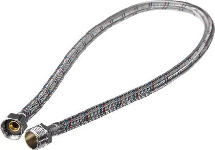 Подводка гибкая ЗУБР для воды, оплетка из нержавеющей стали, г/ш 1/2" - 0,8м 51005-G/S-080 купить в Нефтеюганске