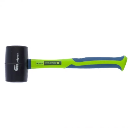 Киянка резиновая 680г черная резина с фибергласовой рукояткой СИБРТЕХ артикул 11165 купить в Нефтеюганске