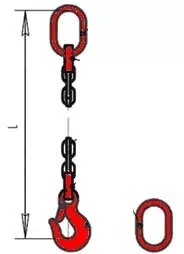 Строп цепной одноветвевой 1СЦ 2 т  L=4 м  8 кл купить в Нефтеюганске
