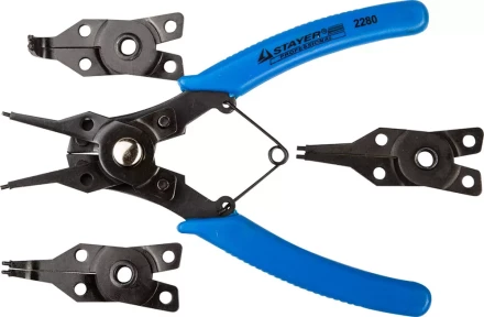 Съемник STAYER "MASTER" стопорных колец, в наборе с 4 насадками 2280 купить в Нефтеюганске