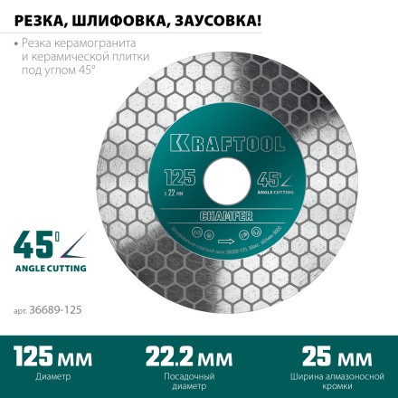 Шлифовально-отрезной алмазный диск CHAMFER 36689-125 купить в Нефтеюганске
