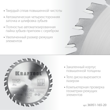 Диск пильный OPTIMA, повышенный ресурс 36951-165-20 купить в Нефтеюганске
