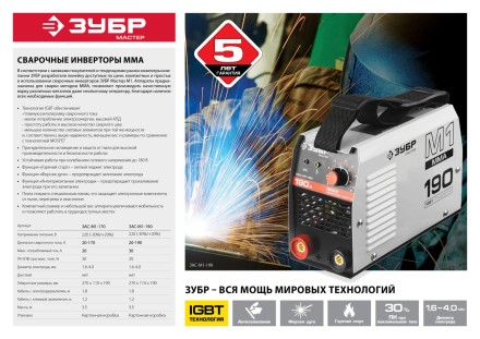 Сварочный инвертор ММА ЗАС-М1-170 серия МАСТЕР купить в Нефтеюганске