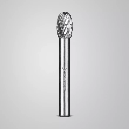 Зубр Твердосплавная борфреза E - овал, 8 х 13 мм, радиус 3.7 мм (28804-8-13) купить в Нефтеюганске