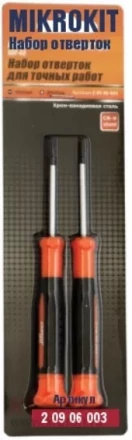 Набор отверток для точных работ Кратон MikroKit SSP-03, 2 пр., блистер 2 09 06 003 купить в Нефтеюганске