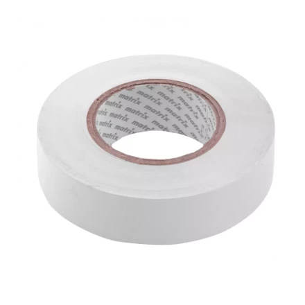 Изолента ПВХ 19 мм х 20 м белая 150 мкм Matrix 88782 купить в Нефтеюганске